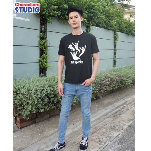 universal-studios-men-casper-the-friendly-ghost-glow-in-the-dark-t-shirt-เสื้อผู้ชายยูนิเวอร์แซล-สตูดิโอ-แคสเปอร์-สินค