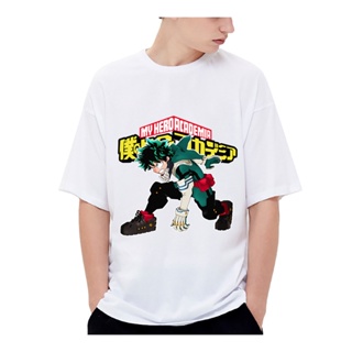 เสื้อ my hero academia Deku Izuku Midoriya ชาย มังงะมายฮีโร่อคาเดเมีย หญิง เสื้อยืดคอกลม พิมพ์ลายการ์ตูนอนิเมะแขนสั_04