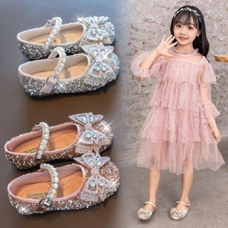 Baotou รองเท้าแตะหนัง พื้นนิ่ม สไตล์เจ้าหญิง แฟชั่นฤดูใบไม้ร่วง สําหรับเด็กผู้หญิง 2022