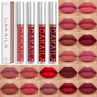 Cakaila ลิควิดลิปทินท์ 18 สี เนื้อแมตต์ ลิปกลอส ติดทนนาน กันน้ํา ลิปสติก