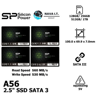 ภาพหน้าปกสินค้า⚡️ส่งด่วนใน1ชม.ทักแชท⚡️ SILICON POWER A56 128GB/ 256GB/ 512GB/ 1TB 2.5\" SSD เอสเอสดี SATA 3 รับประกันศูนย์ไทย 3 ปี ที่เกี่ยวข้อง