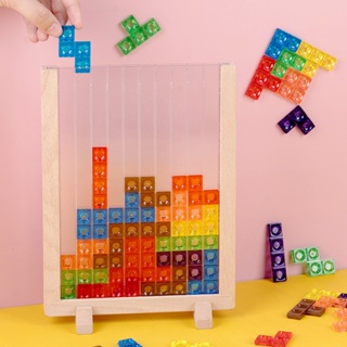 3D ของแข็ง Tetris ผลึก เนื้อ เมล็ด ตรรกวิทยา ความคิด การอบรม ลงมือสิ ใช้สมองของคุณ ปริศนา ไม้ ของเล่น