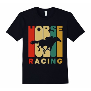 Cotton T Shirt Vintage Style Horse Racings Silhouette . SummerShort Sleeve Mens  New XS-3XL O-Neck TOP TEE_01