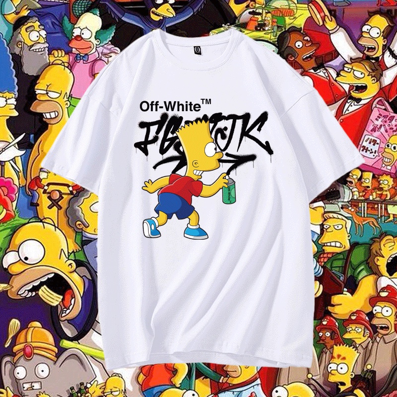 เสื้อยืด The Simpsons Tshirt Bart Simpson Unisex Asian Size 6 Colors ...
