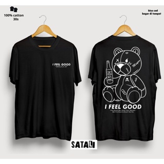 PRIA T-shirt BEAR I FELLGOOD/TEDDY BEAR DISTRO T-SHIRT/BEAR MOTIF T-SHIRT/Mens Top/Modern Mens And Womens T-SHIR_02