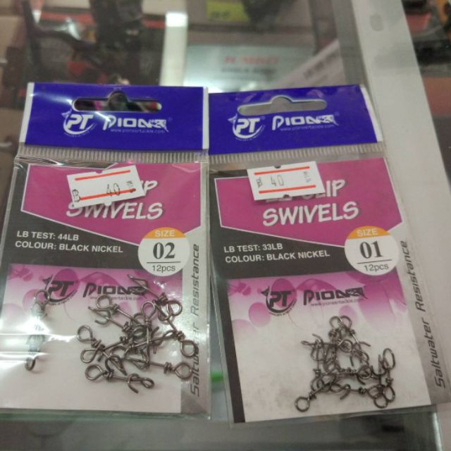 กิ๊ฟ-ez-clip-swivels-pioneer-ไพโอเนีย-1ซอง12ตัว-อุปกรณ์ตกปลา