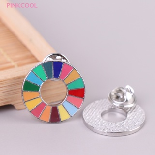 Pinkcool เข็มกลัด 17 สี พัฒนาการอย่างยั่งยืน SDGs Pin ขายดี