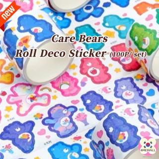 [Daiso Korea] Care Bears Roll Sticker (100P/ set) , Diary Decorating, Photo Card Decorating