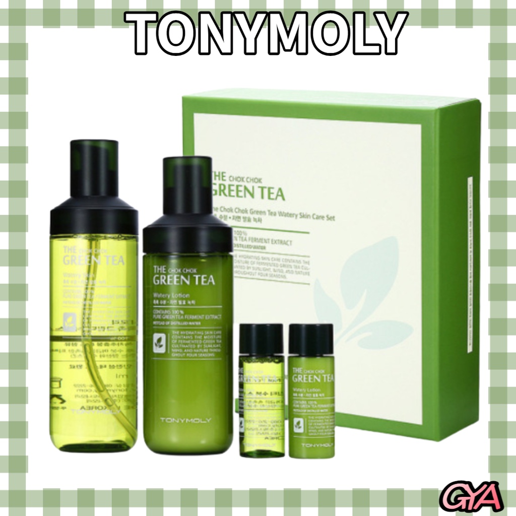 [TONYMOLY] Green TEA Watery Skin Care SET (โทนเนอร์ + โลชั่น) Shopee