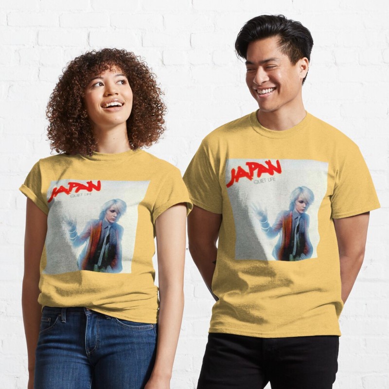 เสื้อยืดผ้าคอตตอน-เสื้อไม่ต้องรีด-เสื้อยืดแขนสั้น-เสื้อยืดผ้าหนา-tshirt-ไม่ต้องรีด-japan-david-sylvian-classic-t-shirt