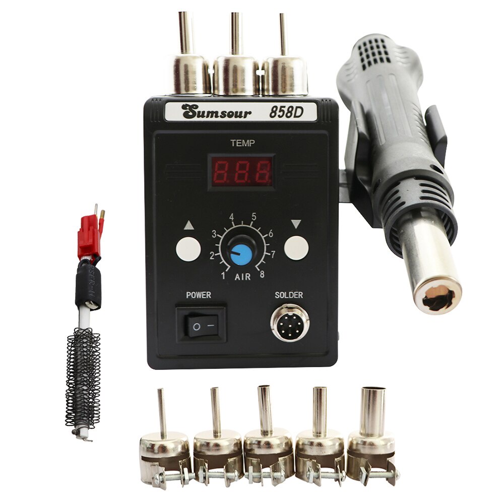 i_6 Hot Air Gun 858D Desoldering Reflow บัดกรี110V/220V 700W สำหรับซ่อม
