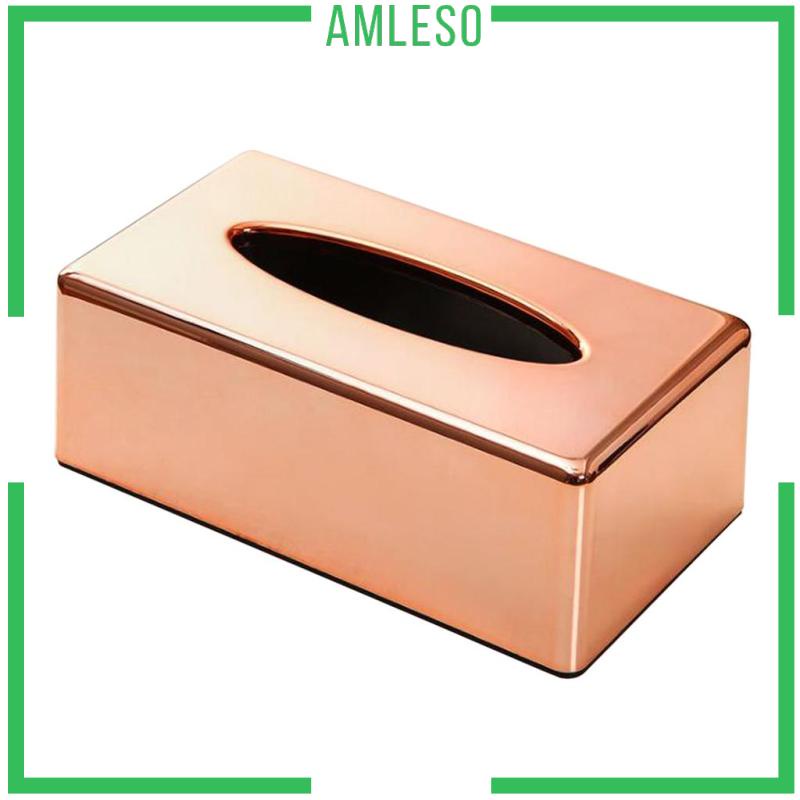 amleso-กล่องใส่ทิชชู่-สีโรสโกลด์-อุปกรณ์เสริม