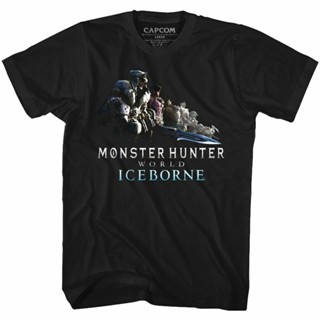 นักล่ามอนสเตอร์  Monster Hunter Ice Gang Black Adult T-Shirt_03