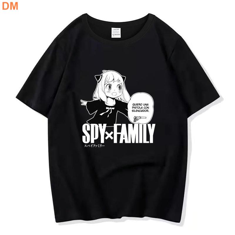 พร้อมส่ง-dm-spy-x-family-shirt-anya-forger-cosplay-cotton-t-shirt-women-men-casual-3d-print