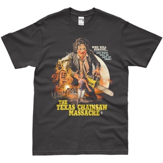 เสื้อยืด พิมพ์ลายภาพยนตร์ The Texas Chainsaw Massacre สไตล์คลาสสิก คุณภาพสูง