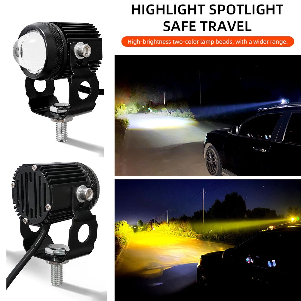 สปอตไลท์สองสีไฟมอเตอร์ไซค์ไฟสปอร์ตไลท์ออฟโรดไฟสปอร์ตไลท์-led-spotlights-motorcycle-light