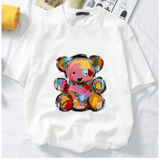 &lt;T-SHIRT PEREMPUAN LELAKI&gt; teddy bear graphic street wear women T-SHIRT COTTON BAJU WANITA/BESAR/OVERSIZE/PLUS SIZE_02