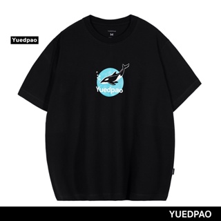 Yuedpao ยอดขาย No.1 รับประกันไม่ย้วย 2 ปี ผ้านุ่ม เสื้อยืดเปล่า เสื้อยืด Oversize Black killer whale print_04