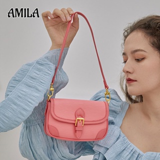 AMILA เล็ก กระเป๋าสะพายข้าง ทรงเหลี่ยม สไตล์เรโทร แฟชั่นมาใหม่