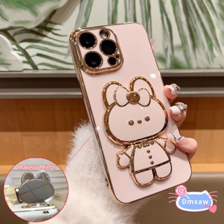 เคสกระจกแต่งหน้า แบบนิ่ม ลายกระต่ายน่ารัก บางพิเศษ สําหรับ Huawei Y9 Prime Y7 Pro 2019 Y8P Y6P Y9S Honor 9X Y7A