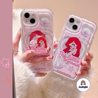 เคสโทรศัพท์มือถือ แบบนิ่ม ลายการ์ตูนเจ้าหญิงนางเงือก กันกระแทก สําหรับ IPhone 11 13 Pro Max 12 14 Pro Max