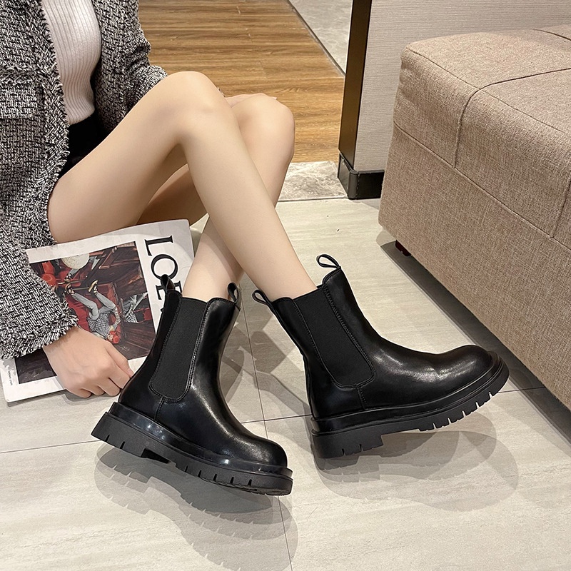 สปอตสินค้า-รองเท้าบูทสไตล์เกาหลีผู้หญิง-รองเท้ามาร์ตินสไตล์อังกฤษ