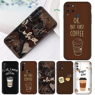 เคสโทรศัพท์มือถือ ซิลิโคนนุ่ม TPU ลายกาแฟ สําหรับ Realme 2 3 Pro 5i 5S 5 Pro 6i 6 Pro 7i 7 Pro