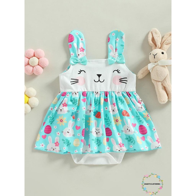 babyclothes-ชุดรอมเปอร์-จั๊มสูท-แขนกุด-พิมพ์ลายกระต่าย-ฤดูร้อน-ลําลอง-สําหรับเด็กทารกแรกเกิด-เด็กวัยหัดเดิน-ผู้หญิง