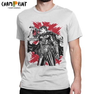 เสื้อยืด ผ้าฝ้าย 100% พิมพ์ลายการ์ตูน Berserk Guts Gatsu Sacrifice Zodd แฟชั่น สําหรับผู้ชาย