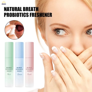 Ouhoe Portable Probiotics Breath Freshener ขจัดกลิ่นปาก White Peach Mint Fragrance Fresh And Lasting 17Ml 【Doom】