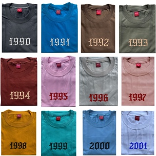 BIRTH YEAR Minimalist Embroidered Aesthetic Tees Unisex Tshirt Design Burda Embroidery_03