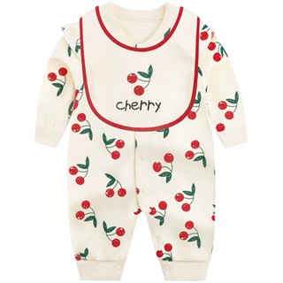 Spot baby one-piece, cotton cherry saliva surrounding comfortable cotton one-piece romper