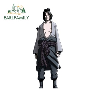 Earlfamily สติกเกอร์ ลายการ์ตูนนารูโตะ Uchiha Sasuke Hatchback ขนาด 13 ซม. x 4.9 ซม. สําหรับติดตกแต่งประตูรถยนต์