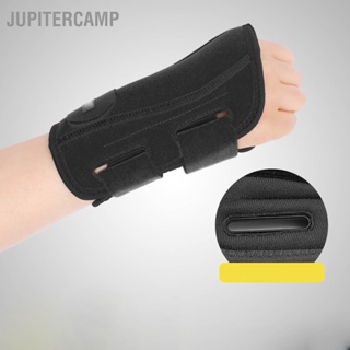 JUPITERCAMP สายรัดข้อมือ Splint Brace ผ้าระบายอากาศบรรเทาอาการปวดข้อมือ Strain Wrap Band สีดำ