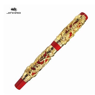 Jinhao ปากกาลูกลื่น ลายนกฟินิกซ์ สีทอง พร้อมไส้ปากกา 0.7 มม.