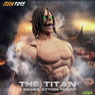 ☘️Cz☘️ ฟิกเกอร์ VToys The Titan Attack On Titan Eren Jaeger ขนาด 6 นิ้ว ของเล่นสําหรับเด็ก