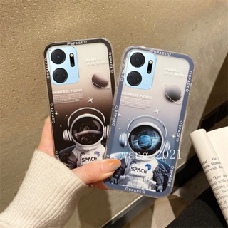 Ready Stock 2023 New Fashion Casing Honor X7a X8a X9a 5G เคส Phone Case Cartoon Space Astronaut Transparent Ultra Light Silicone Soft Case เคสโทรศัพท