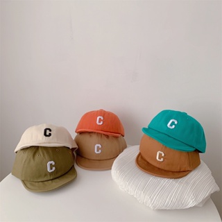 หมวกเบสบอล ปักลายตัวอักษร สีพื้น แบบเรียบง่าย แฟชั่นฤดูร้อน สําหรับเด็กผู้ชาย และเด็กผู้หญิง