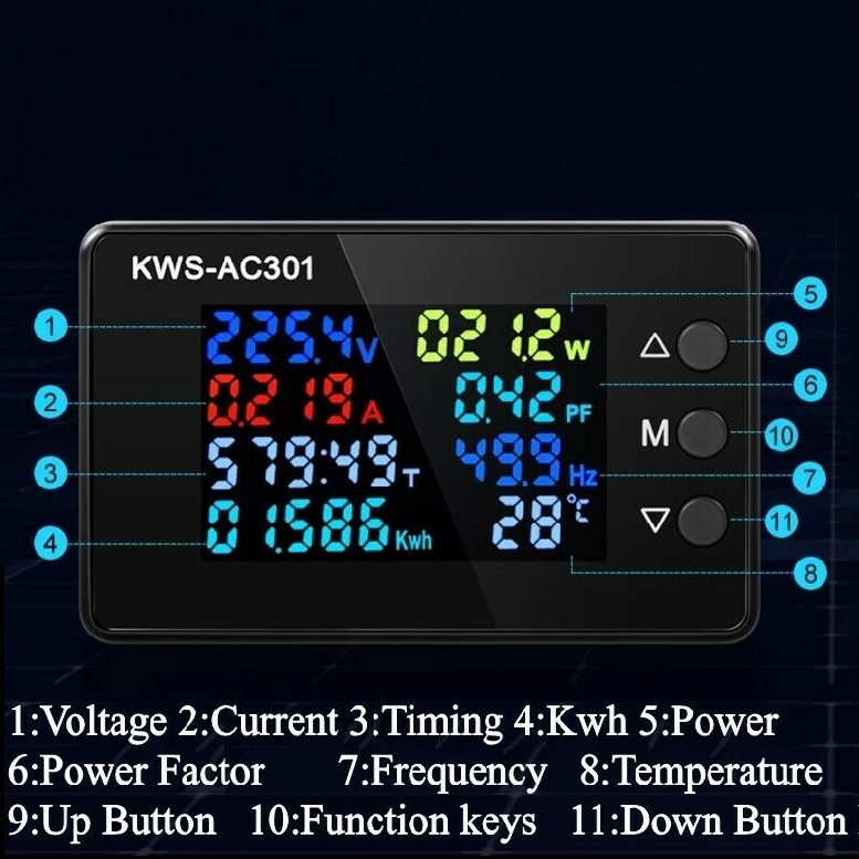 baomy-new-8-in-1-50-300v-100a-digital-power-energy-voltmeter-ammeter-voltage-kwh-meter
