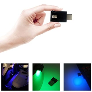 Edb* โคมไฟนีออน RGB LED USB-C สําหรับตกแต่งภายในรถยนต์