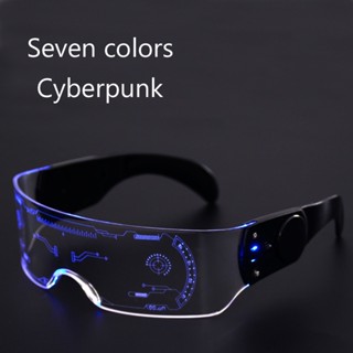 Cyberpunk ส่งออกแว่นตา LED อุปกรณ์ประกอบฉากบาร์ ผู้ชายและผู้หญิง พร้อมแว่นตาดิสโก้เรืองแสง