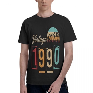 1990 30 Years Old 90S Awesome Cotton Short Sleeve T-Shirt Pure Clothes Crew Neck T-Shirt_03