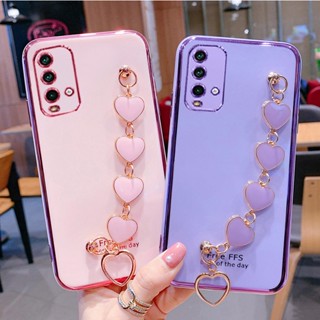 เคส redmi 9t 9a 9c xiaomi 9t เคสโทรศัพท์ ซิลิโคนนิ่ม พร้อมสายรัดข้อมือ หัวใจ สร้อยข้อมือ