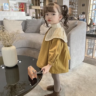 [Babycat] ใหม่ พร้อมส่ง เสื้อแจ็กเก็ต กันลม คอตุ๊กตา ประดับโบว์ สไตล์เกาหลี ญี่ปุ่น แฟชั่นฤดูใบไม้ผลิ ฤดูใบไม้ร่วง สําหรับเด็กผู้หญิง 2023