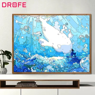 Drofe 【40*50 ซม. ไร้กรอบ】ภาพวาดสีน้ํามันดิจิทัล ระบายสีตามตัวเลข สําหรับตกแต่งบ้าน diy