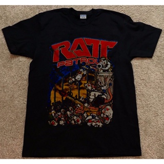 ใหม่ เสื้อยืดลําลอง แขนสั้น พิมพ์ลาย Rat King 1984 Concert Tour Patrol แฟชั่นสําหรับผู้ชาย