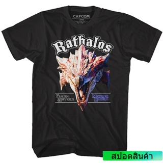 เสื้อยืด พิมพ์ลาย Monster Hunter Rathalos Flying Wyvern Dragon สําหรับผู้ชาย_03