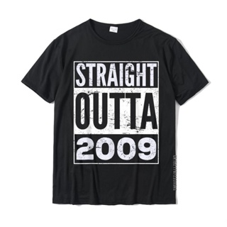 Straight Outta 2009 Funny Birthday Gift T-Shirt Classic Men T Shirts Gift Tops T Shirt Cotton Simple Style_03