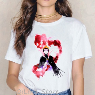 [Hot]❣∈watcolor villain queen snow white printed tshirt women vogue hocus pocus t shirt femme street_01