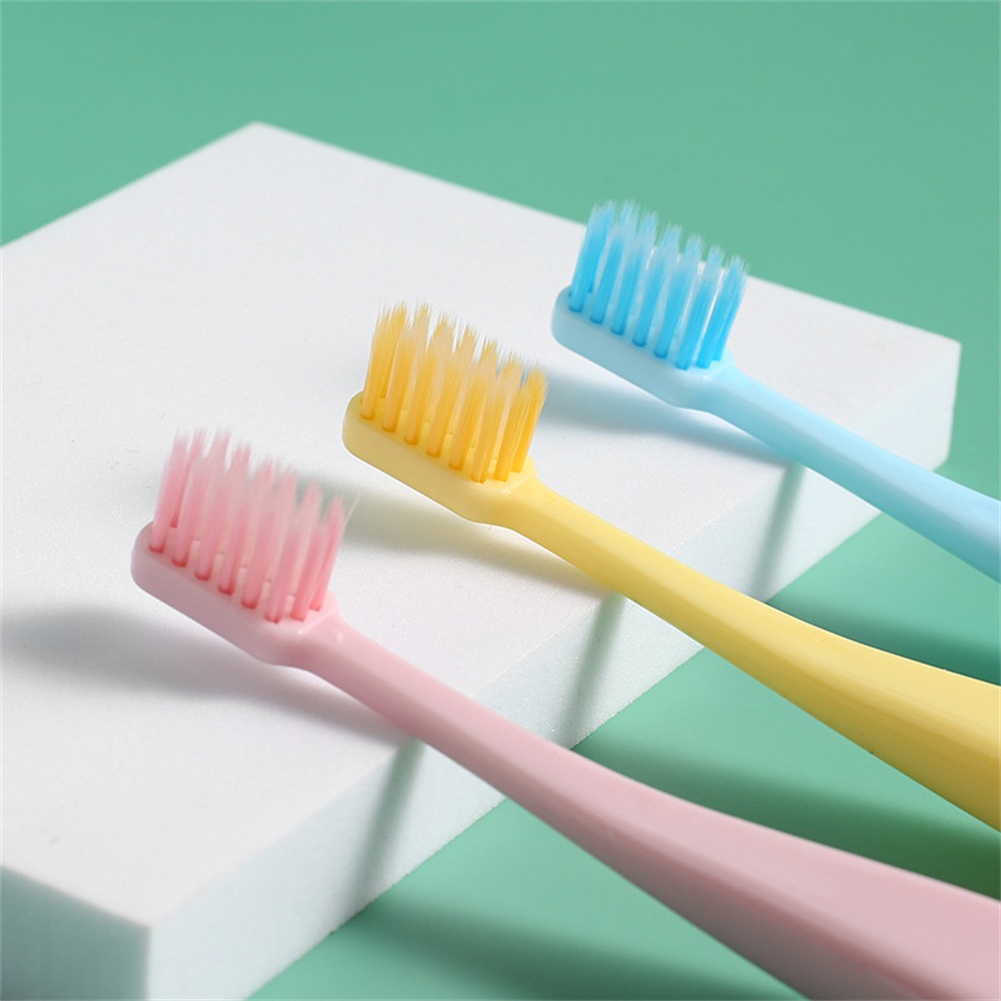 แปรงสีฟันขนนุ่มสำหรับเด็ก3-6ขวบสำหรับเด็กเหมาะสำหรับแปรงสีฟันหัวเล็ก3แพ็ค-blue
